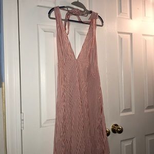 Sexy Striped Halter Maxi Dress NWT